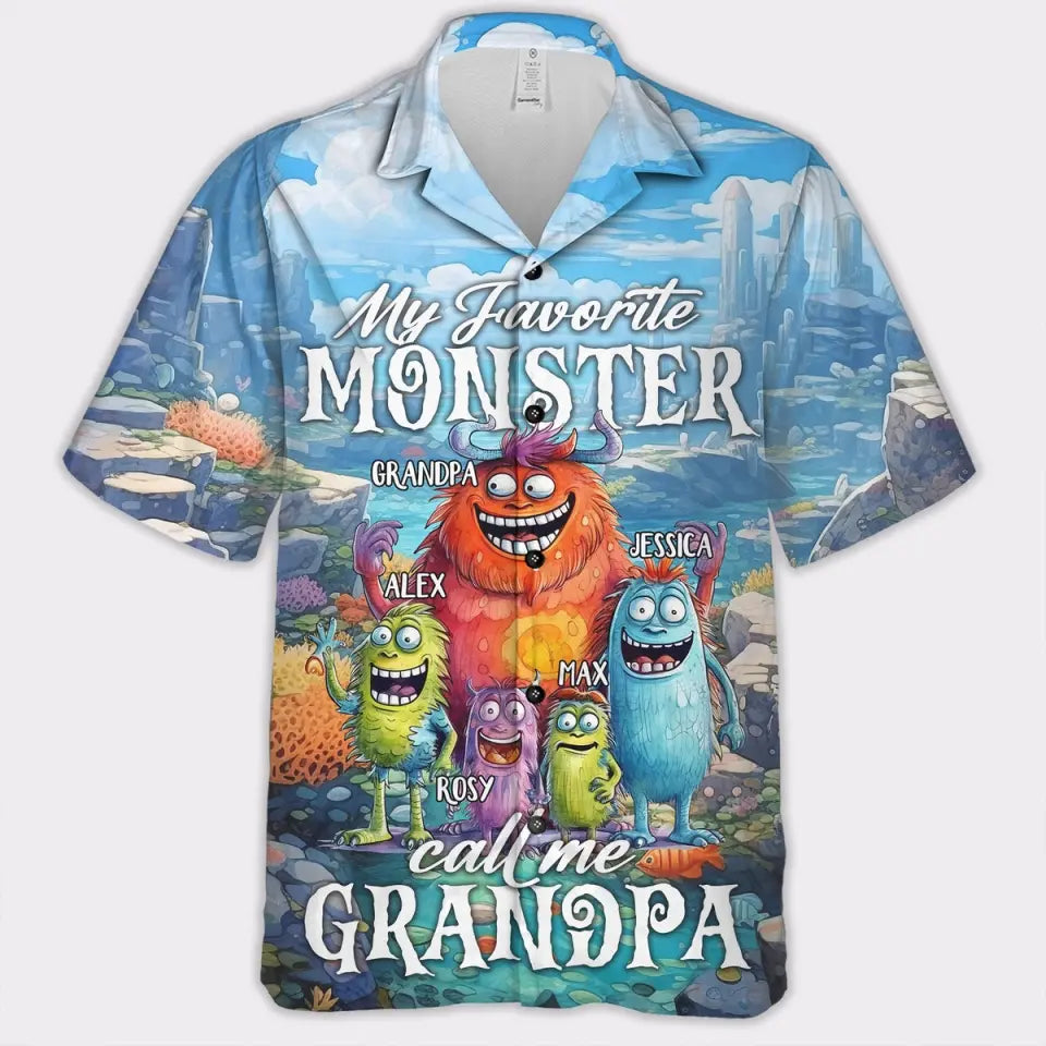 Personalized Little Monster Shirt - Gifts For Grandpa, Dad
