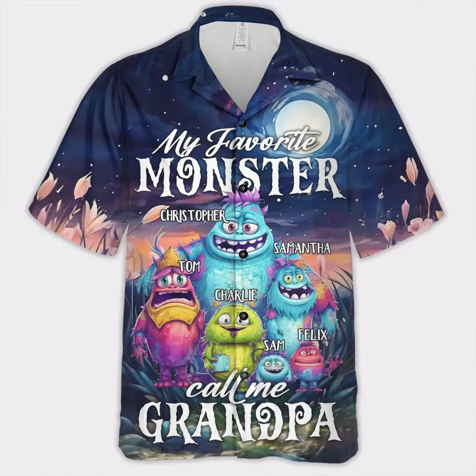 Personalized Little Monster Shirt - Gifts For Grandpa, Dad