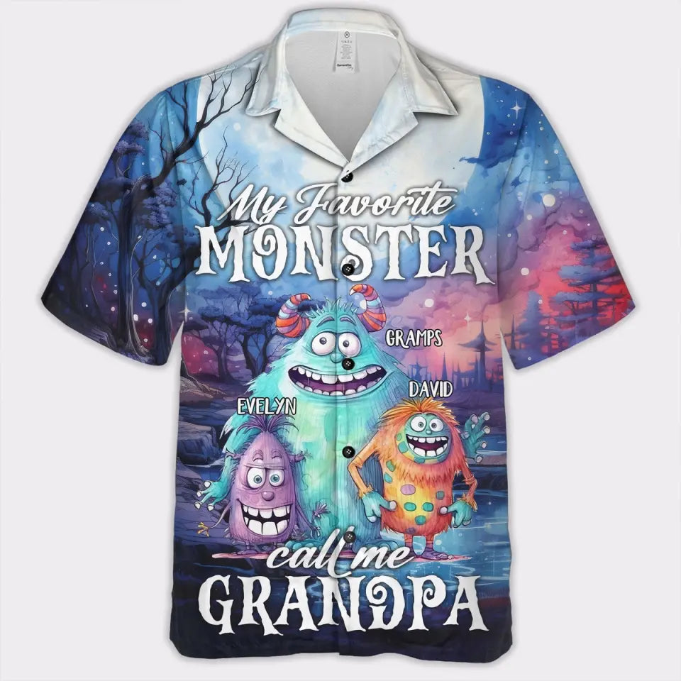 Personalized Little Monster Shirt - Gifts For Grandpa, Dad