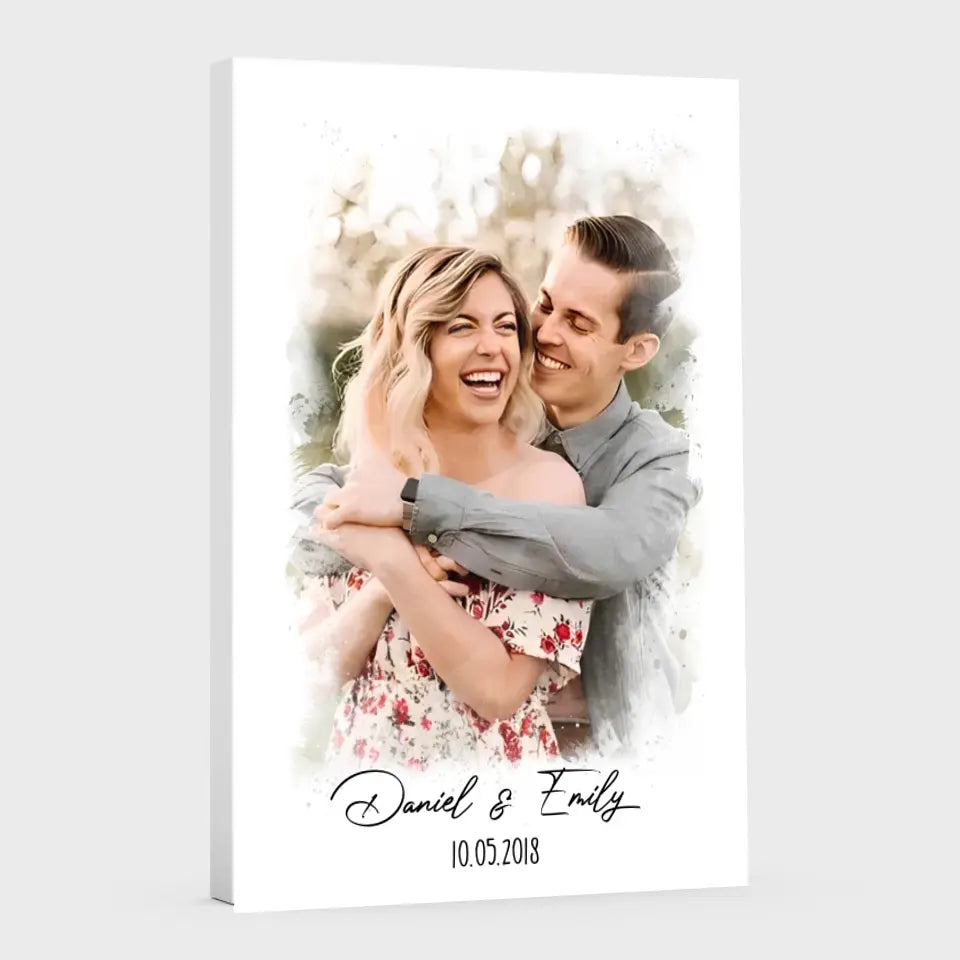Custom Couple Water Color Painting