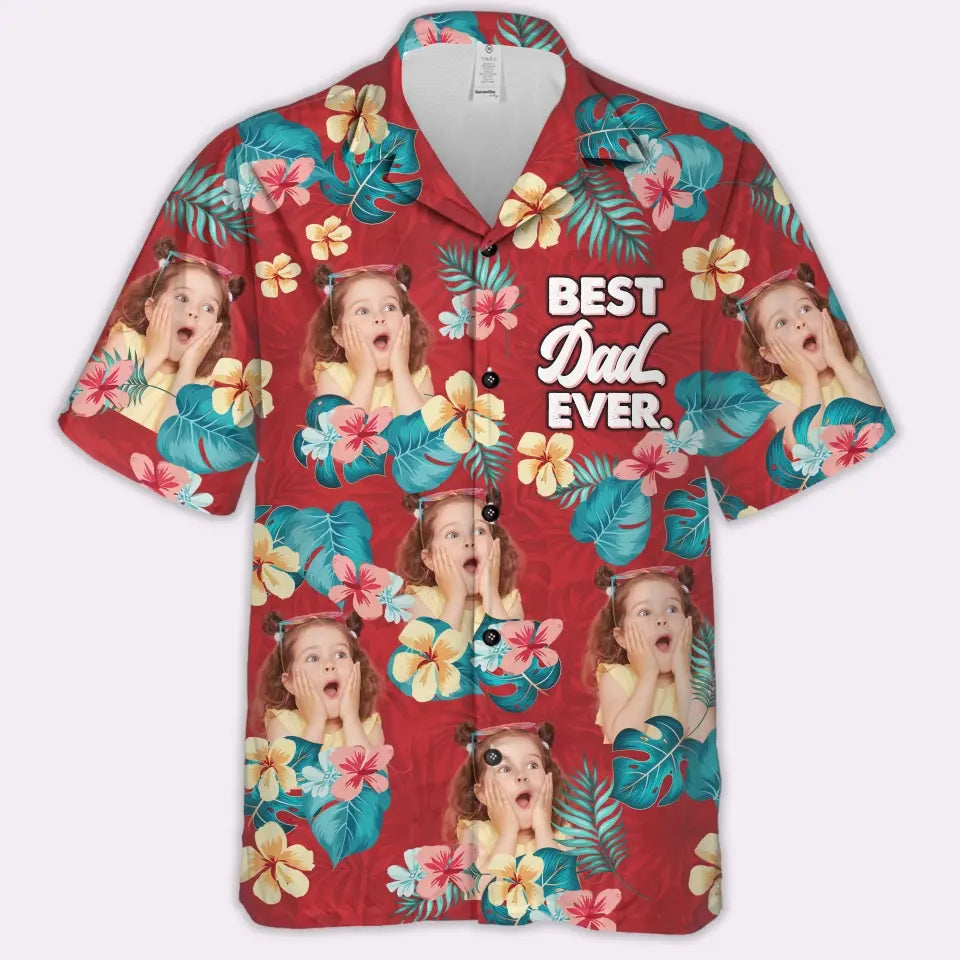 Personalized Best Dad Ever Hawaiian Shirt - Gifts For Grandpa, Dad
