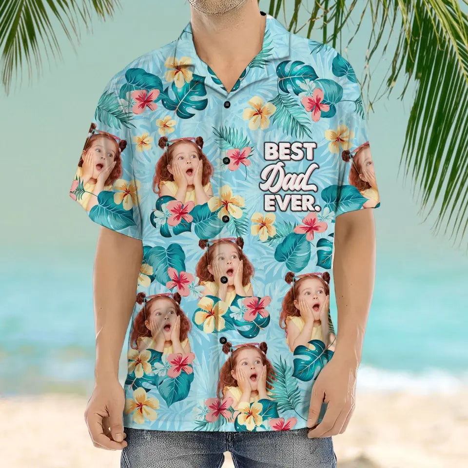 Personalized Best Dad Ever Hawaiian Shirt - Gifts For Grandpa, Dad