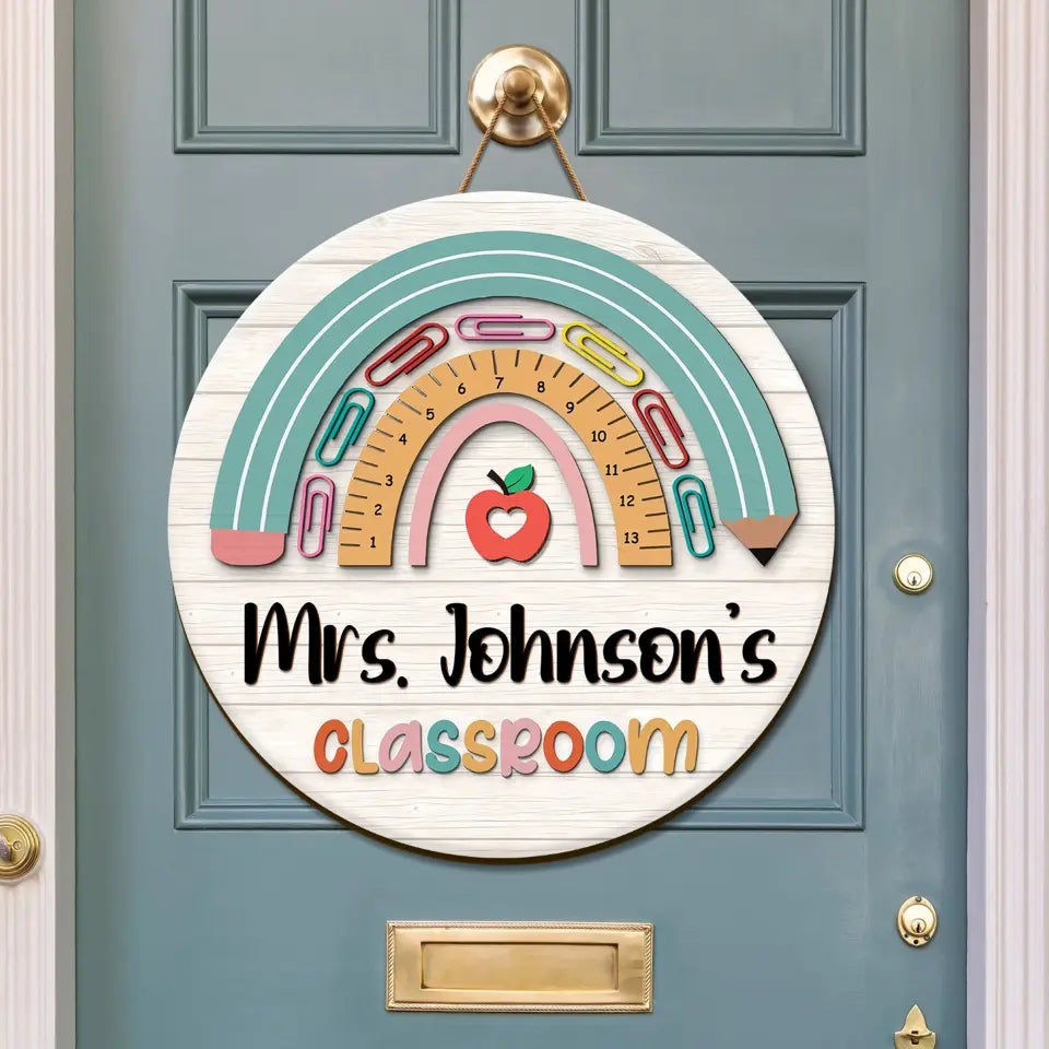 Personalized Teacher Wood Sign