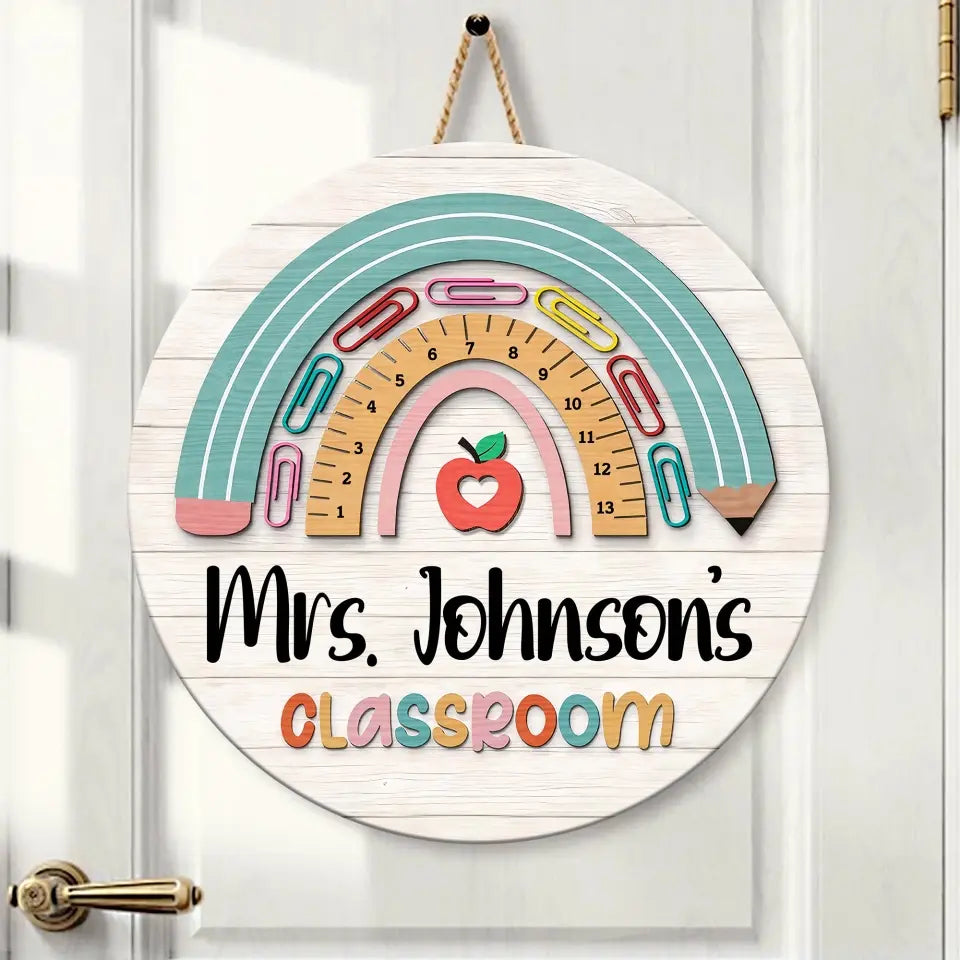 Personalized Teacher Wood Sign