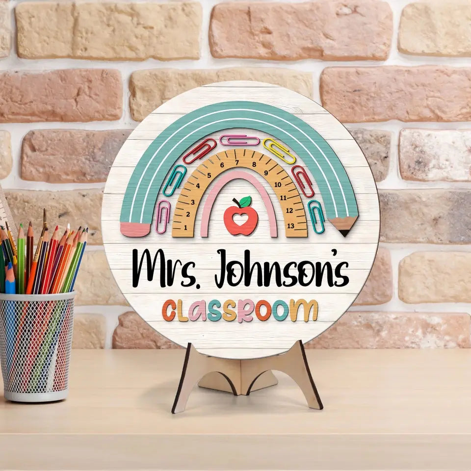 Personalized Teacher Wood Sign