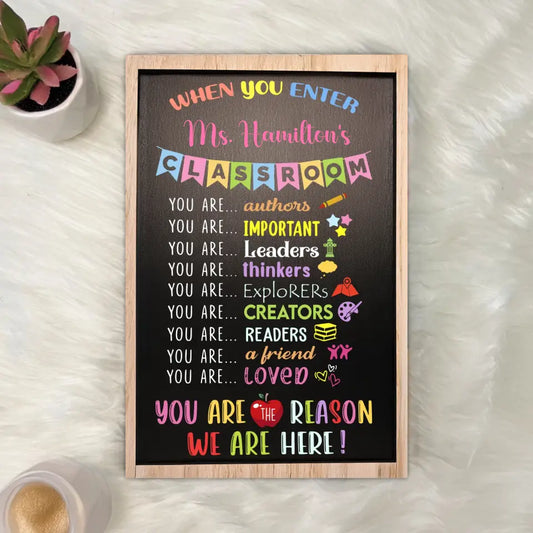 Personalized Teacher Name Classroom Sign